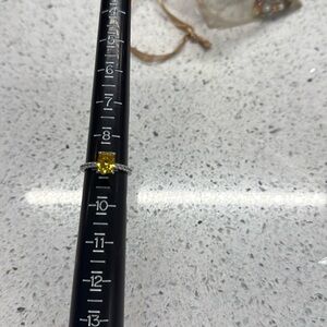 Ring with Yellowstone and rhinestones down the sides